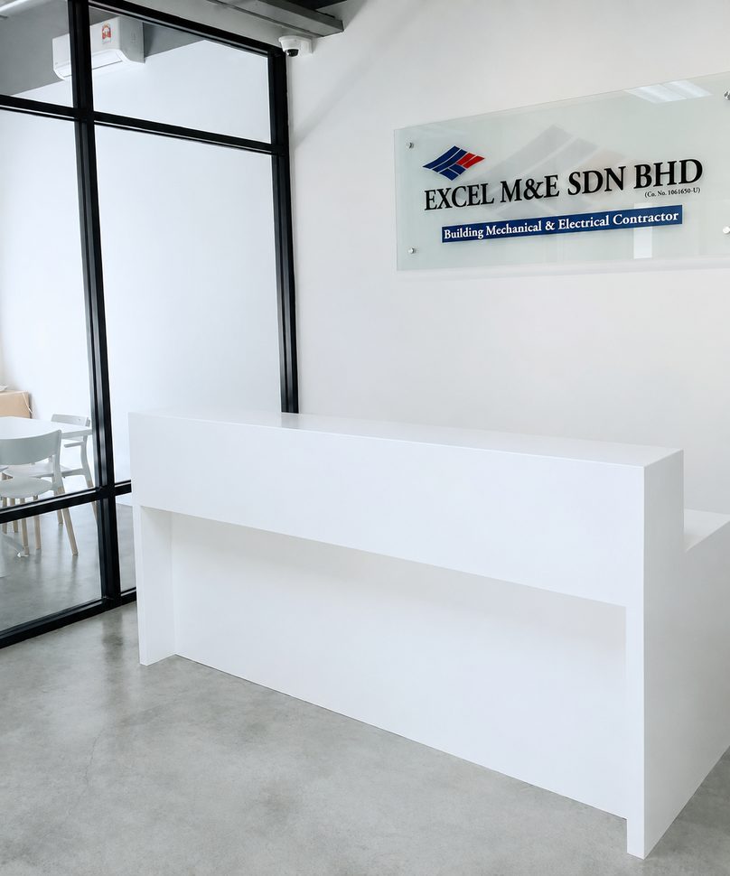 Excel M&E Sdn Bhd office reception in Desa Parkcity Kuala Lumpur